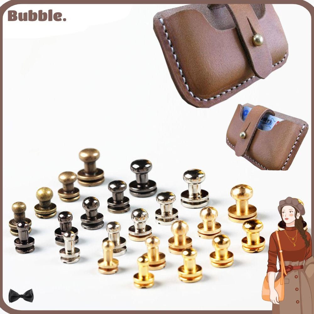 Bubble 10 ชิ้น Garment Rivets รอบทองเหลืองเล็บหมวกกระเป๋าหนัง Craft