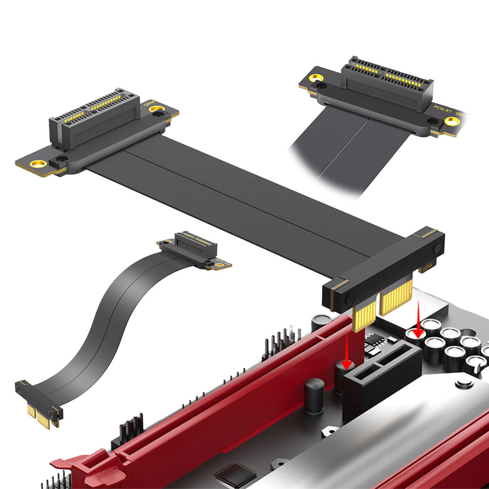 ไอโฮม9 PCI-E 4.0 X1/X4 Riser สาย PCI Express Gen 4 GPU สายไฟ PCIe 4.0 ...