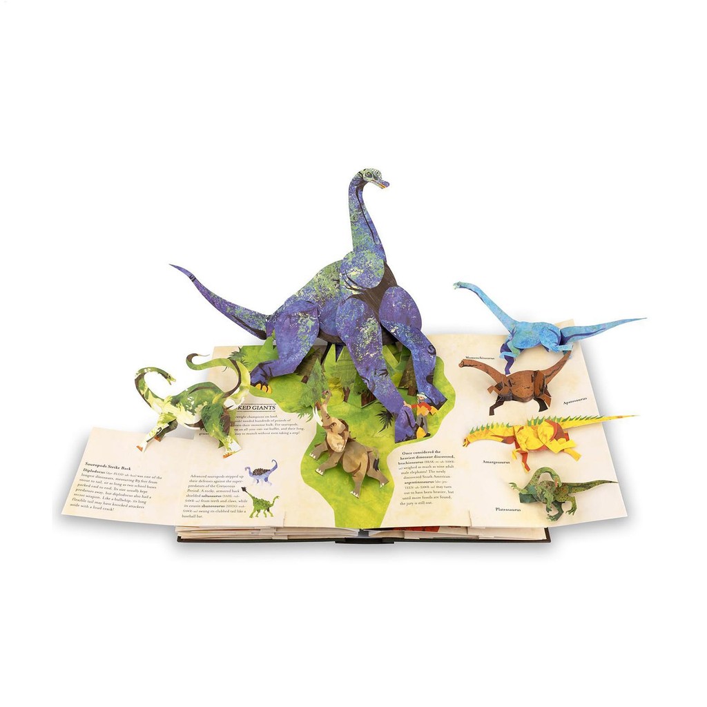สารานุกรม หนังสือป๊อปอัพไดโนเสาร์ ภาพประกอบ Pop up Interactive Dinos ...