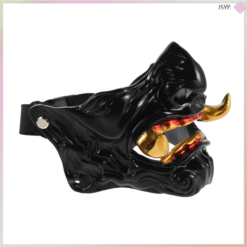 Mask Evil Ghost Prajna Samurai Half Face คอสเพลย์สไตล์ญี่ปุ่น Devil ...