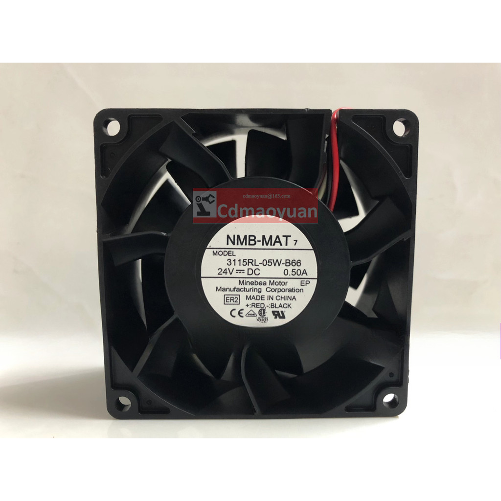 Ventola Di Raffreddamento NMB 3115RL-05W-B69, 24V 0.50A, 80x80x38mm, 3 Pin