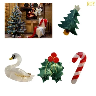 ROY เข็มกลัดคริสต์มาส กิ๊บติดผม Mistletoe สําหรับปีใหม่และวันหยุด