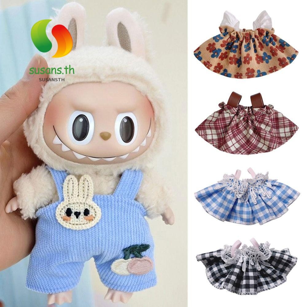 Labubu Doll Clothes Doll Dress Outfit For 13cm Dolls, Kawaii Purple Sequin Gauze Skirt American Girl Doll Clothes