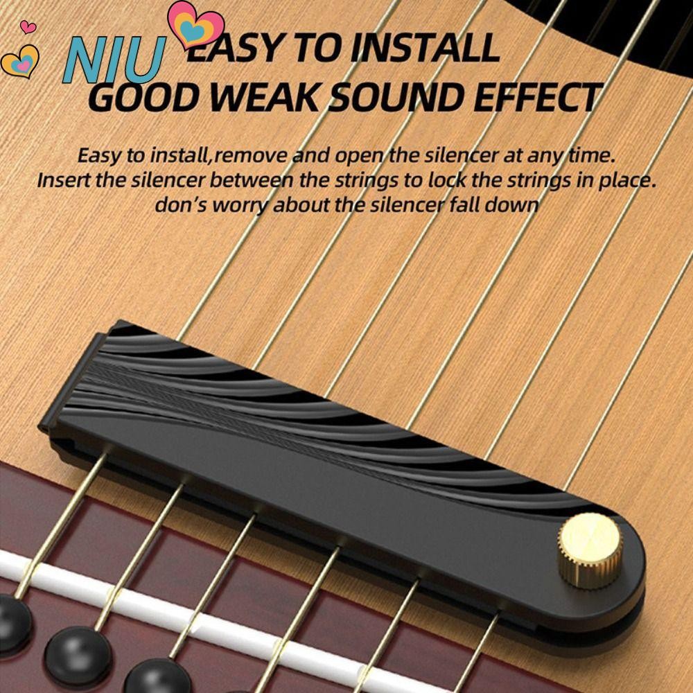 Niuyoujs กีต้าร์โปร่ง Mute Pad, Stringed Instruments Parts Metal Guitar ...