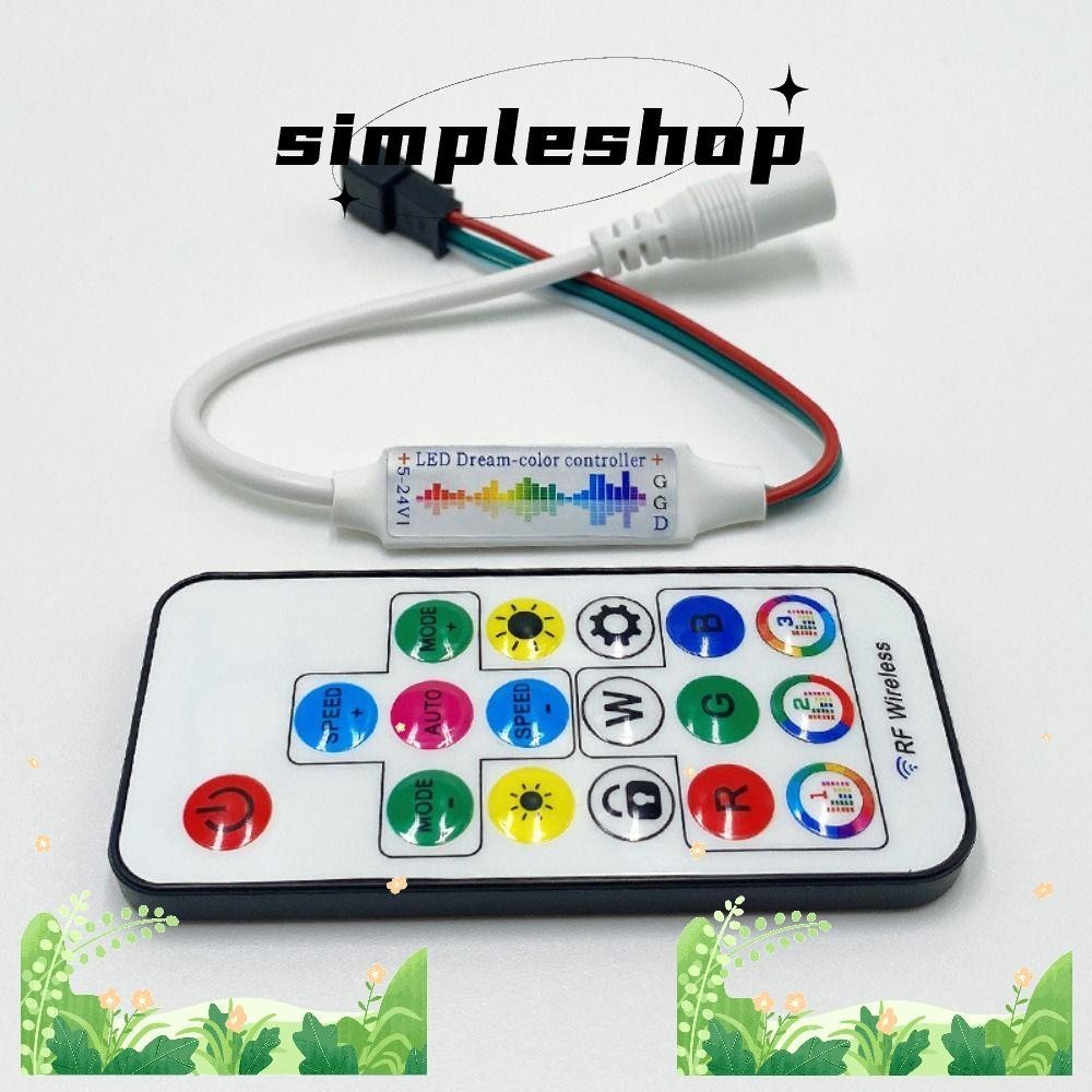 Simple ไฟ Led Strip, แอดเดรส DC5-24V เพลง Led Controller, 3Pin 17Keys ...
