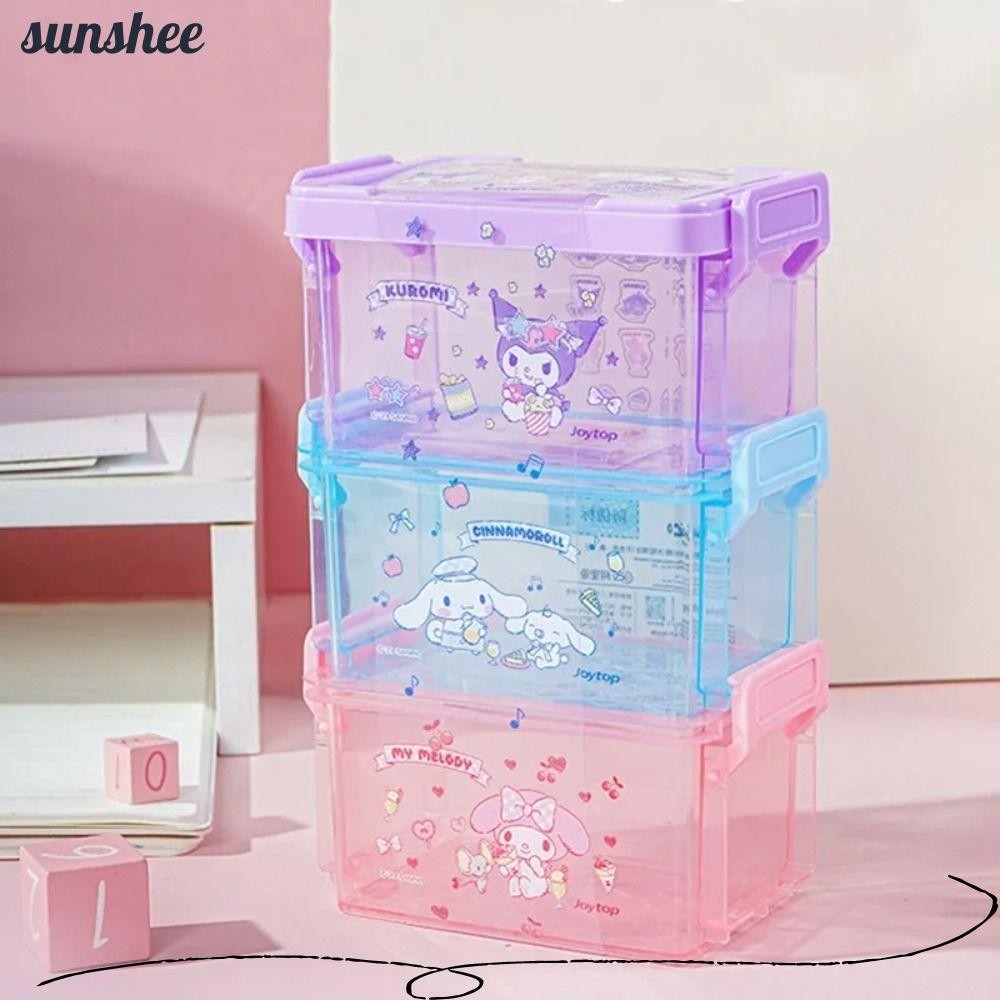 Sunshee 3 ชิ้น/เซ็ตกล่องเก็บเดสก์ท็อป, 3 ชั้น Sundries Cotton Swabs Jewellery Organizer