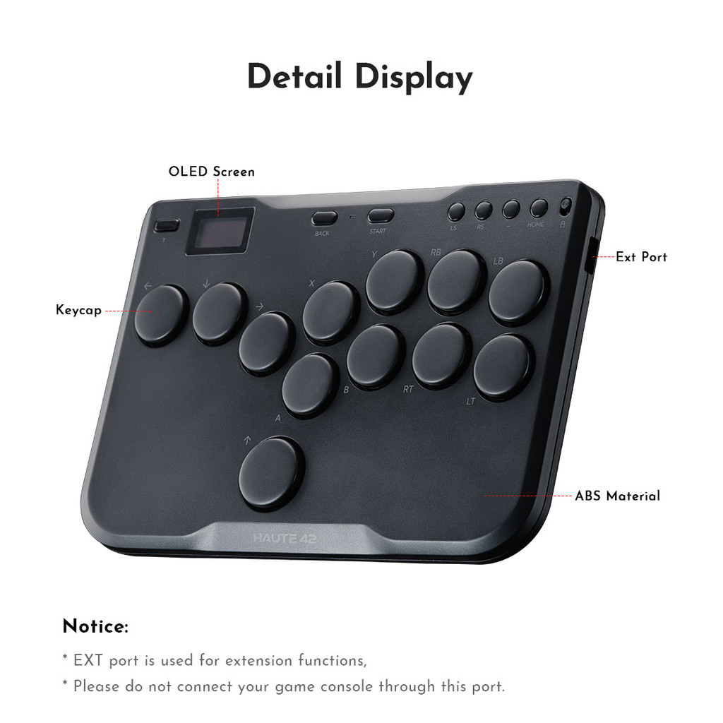 Haute42 Cosmox Mini อาเขตจอยสติ๊ก Hitbox Controller คีย์บอร์ด Leverless ...