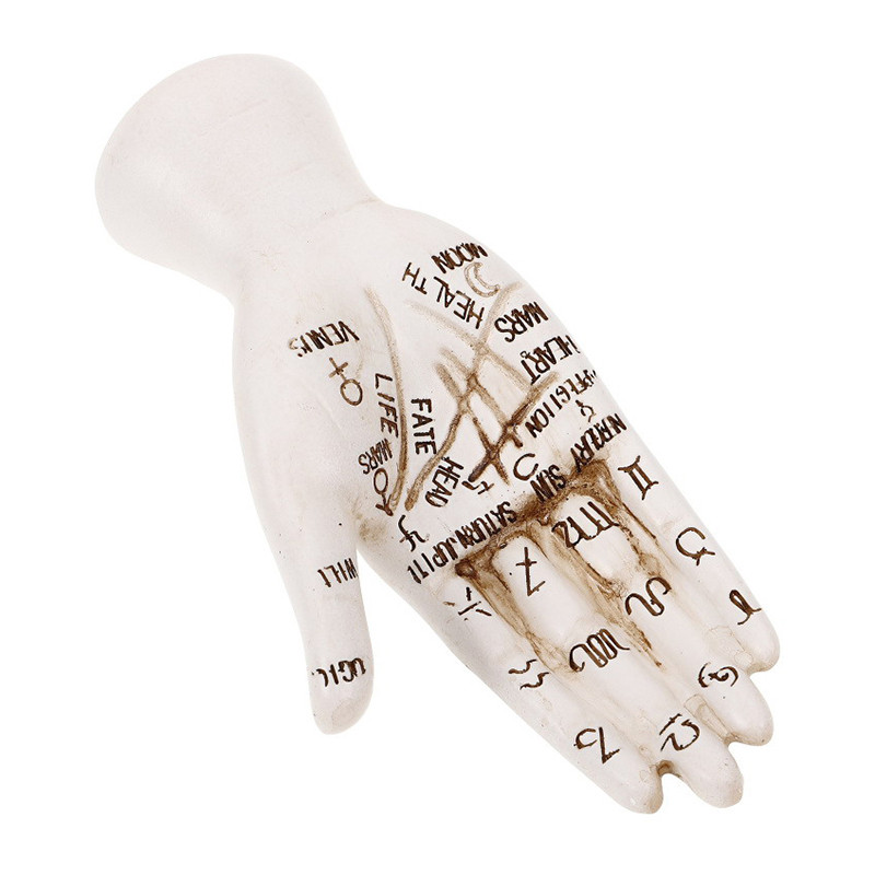 [XZNZV] ตกแต่งฮาโลวีน Psychic Palm Hand Palmistry รูปปั้น Prop Creative ...