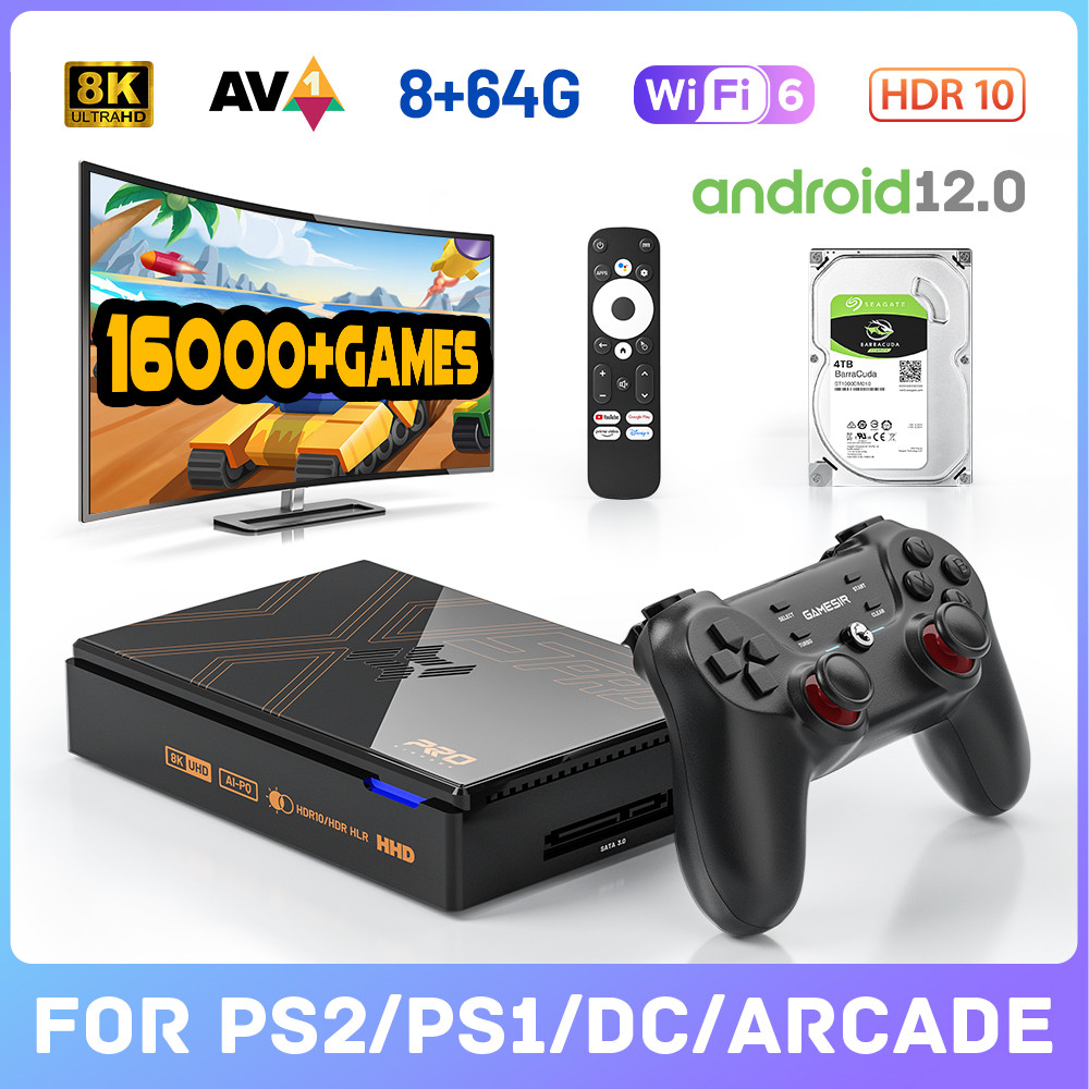 Yวิดีโอเกมย้อนยุค x5pro16000ซุปเปอร์คอนโซล + เล่นเกม320g/4T สำหรับ PS2 ...