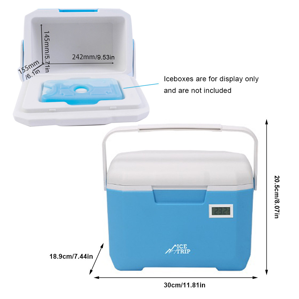6l Portable Cool Box Mini Ice Box Long-Lasting for Travel (สีฟ้าพร้อม ...