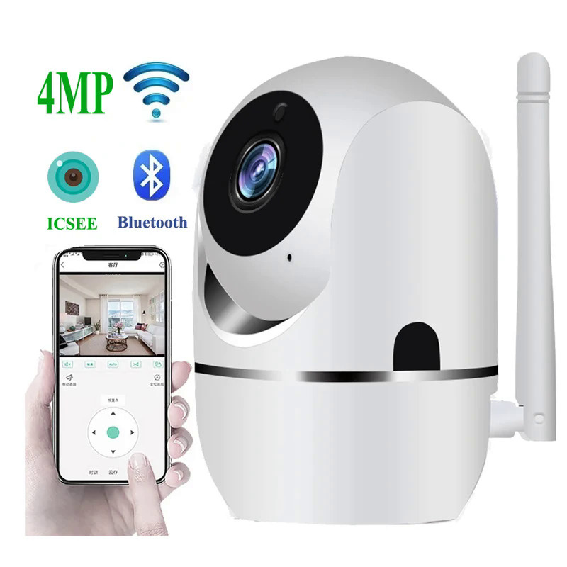4MP ICSEE Wifi IP Camera Indoor Mini Surveillance Camera Two Way Audio