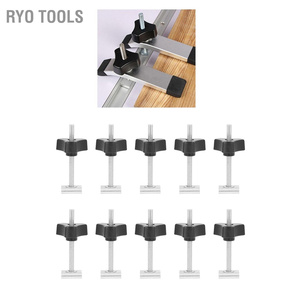 Ryo Tools 10 ชุด T Track ชุดงานไม้ Slider Bolt ลูกบิดอุปกรณ์เสริม ...