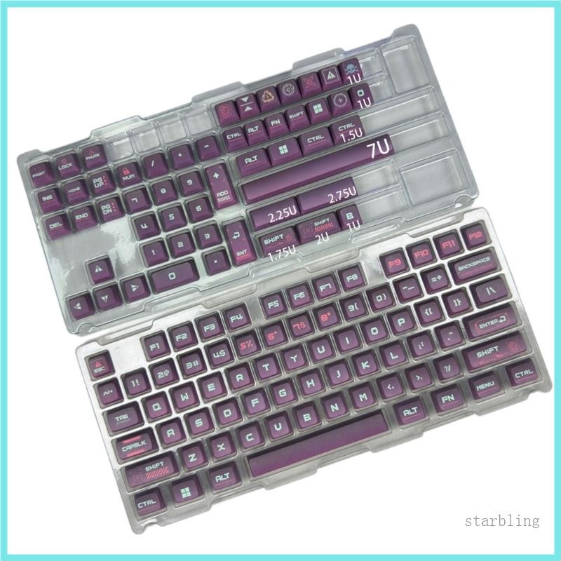 Star 128Keys Cyber Type Gradual Change Keycaps ที่มีความสูง XDA สําหรับ ...