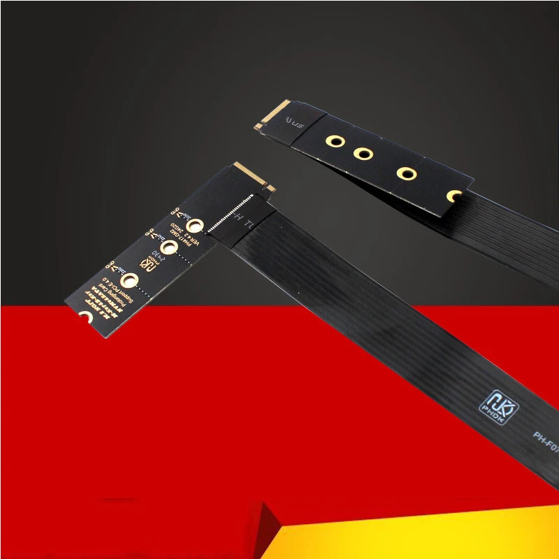 โปรโตคอลคู่ pcie4.0 M.2 M KEY NVMe EXTENSION CABLE Riser Card SSD ...