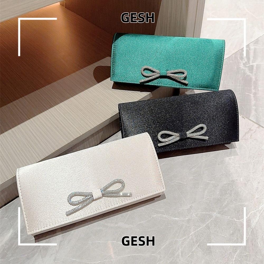 GESH กระเป๋าคลัทช์ผ้าไหมเย็นและซาติน สีเงินเลื่อม สำหรับงานแต่งงานและ ...