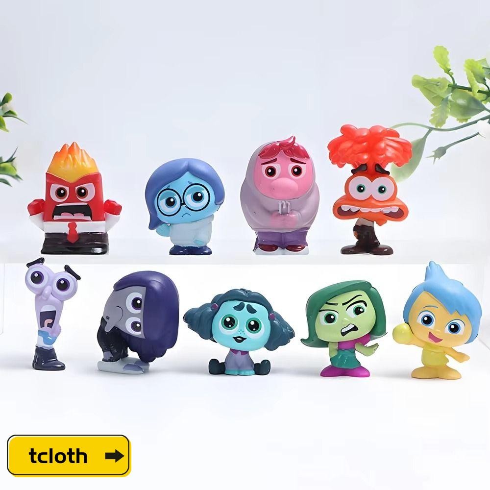 NOONOR 9 ชิ้น/เซ็ตภายในออก 2 Action Figure ของเล่น, PVC Mini Sadness ...