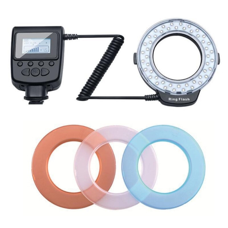 Mary Professional Macro Rings Flash 7 ระดับความสว่างควบคุมหน้าจอ LCD ...