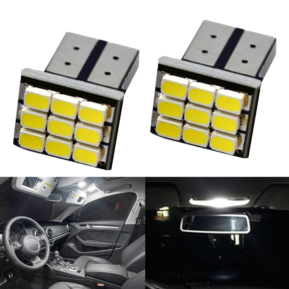 BINGOU 6 สีให้เลือก หลอดไฟหรี่LED T10 12 ชิป ไฟแผนที่ไฟหรี่ 12SMD ไฟ ...