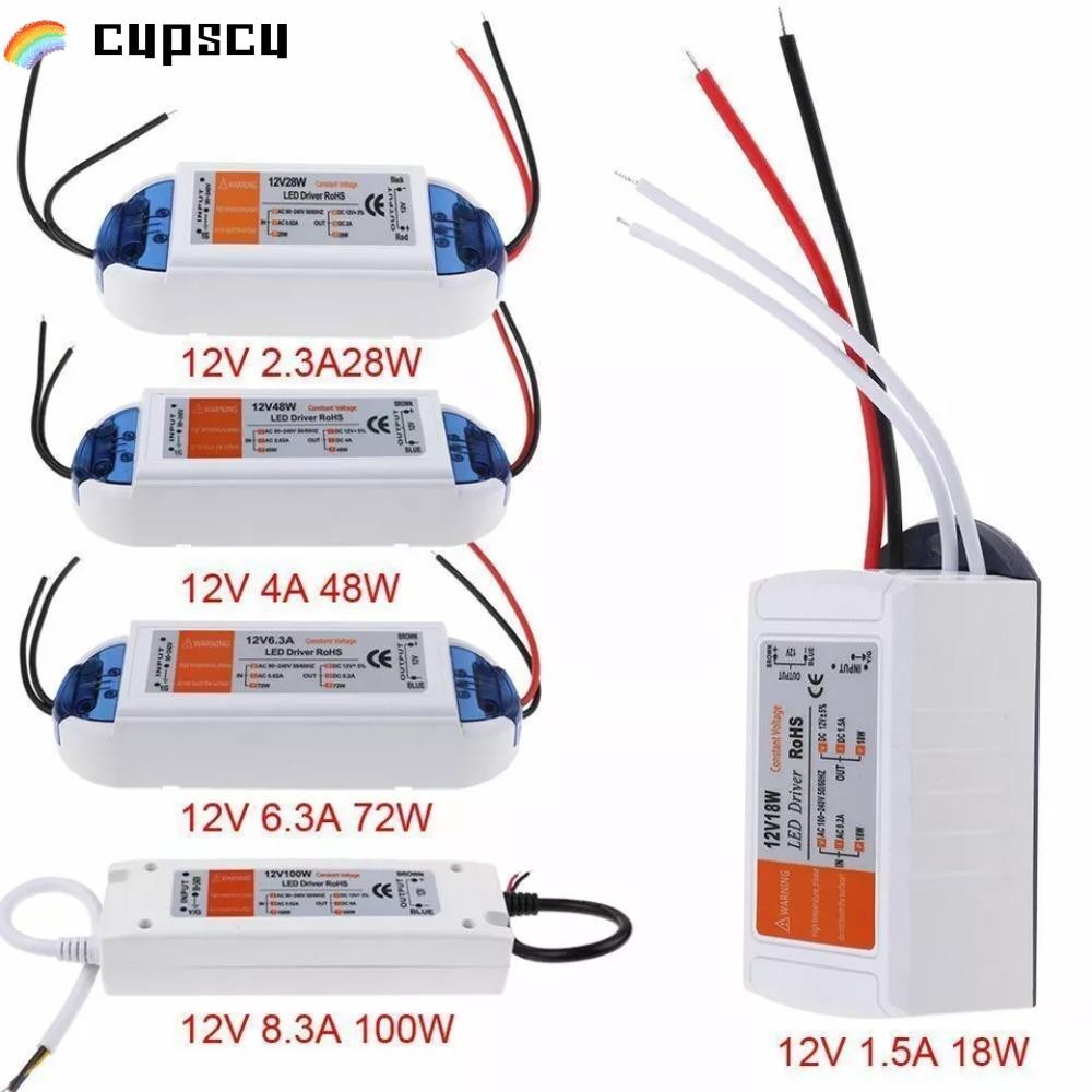 CUPSCU LED Light Transformers อะแดปเตอร์, 18W28W48W72W100W 100V 240V ...