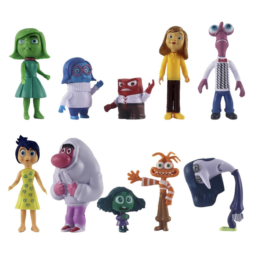 10 ชิ้น/เซ็ตภายในออก 2 Action Figure ของเล่นการ์ตูนภาพยนตร์ Joy ความ ...