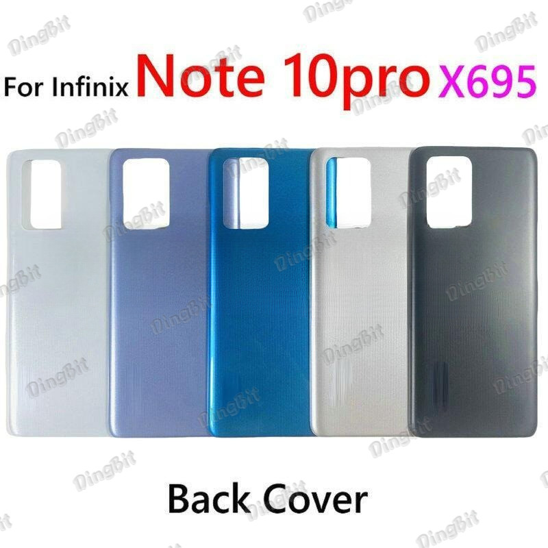 สําหรับ Infinix Note 10 Pro X695 ใหม่กระจกฝาหลังแบตเตอรี่แผงกระจก ...