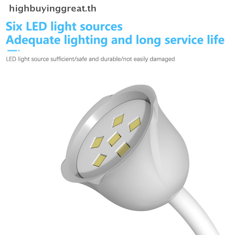 Hgth โคมไฟ Led Nail Dryer Uv Lamp 360°Bendable Fast Drying เล็บปลอมเล็บ ...