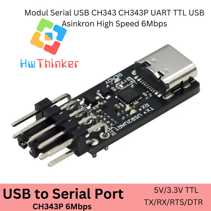 โมดูลอนุกรม USB CH343 CH343P UART TTL USB Akiskron ความเร็วสูง 6Mbps ...