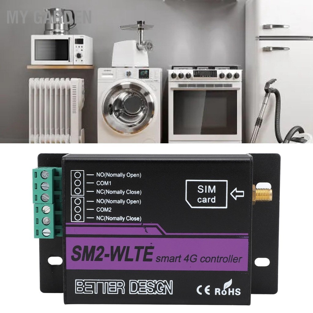 Produktbild von SM2 WLTE EA 4G-Alarmcontroller – 2-Kanal Relais, Temperatur & Feuchtigkeit, Stromausfallalarm, SMS-Benachrichtigung – Aluminiumgehäuse