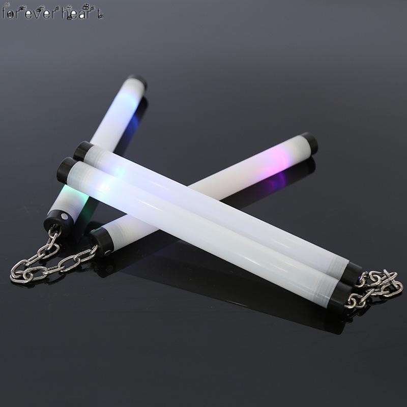 อัพเกรดไฟ LED ฝึก Nunchucks พร้อมการฝึกโซ่เหล็ก Nunchucks | Shopee Thailand