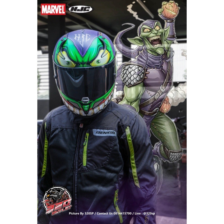 320SP OUTLET หมวกกันน็อคเต็มใบ ลายลิมิเต็ด HJC RPHA11 GREEN GOBLIN ...