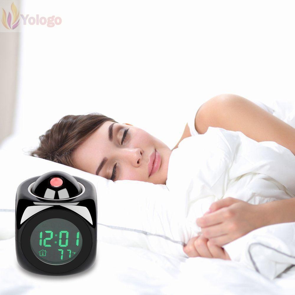 YOLOGO นาฬิกาโปรเจคเตอร์ Creative Temperature Indicators Digital ...