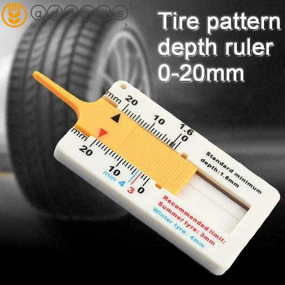 Adames รถ Tyre Tread Depthometer พร้อมพวงกุญแจรถจักรยานยนต์ 0-20 มม.วัด ...