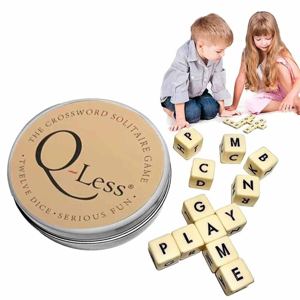 2024 Qless Dice Game with Twelve Dice Letters,The Crossword Solitaire ...