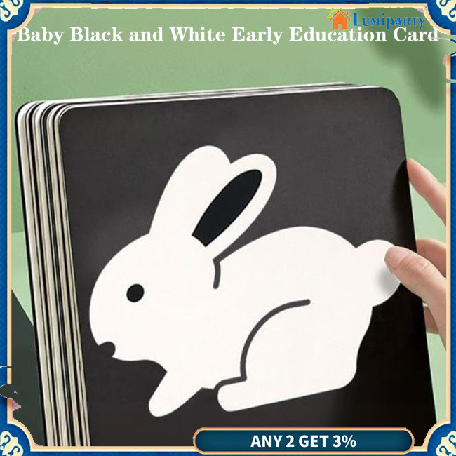 Lumiparty Baby Visual Stimulation Cards High Contrast Flash Card ทารก ...