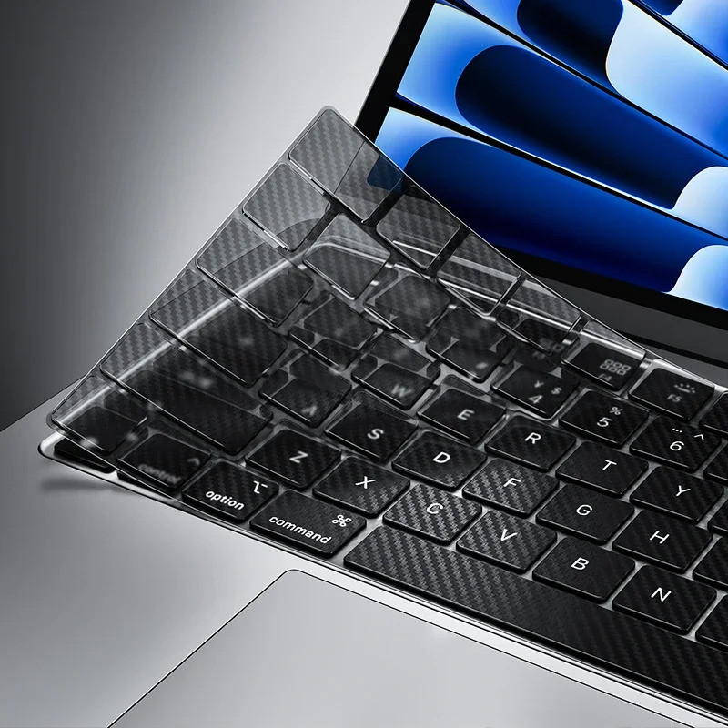 Carbon Fiber TPU Keyboard Cover for US MacBook 2025 Pro 14