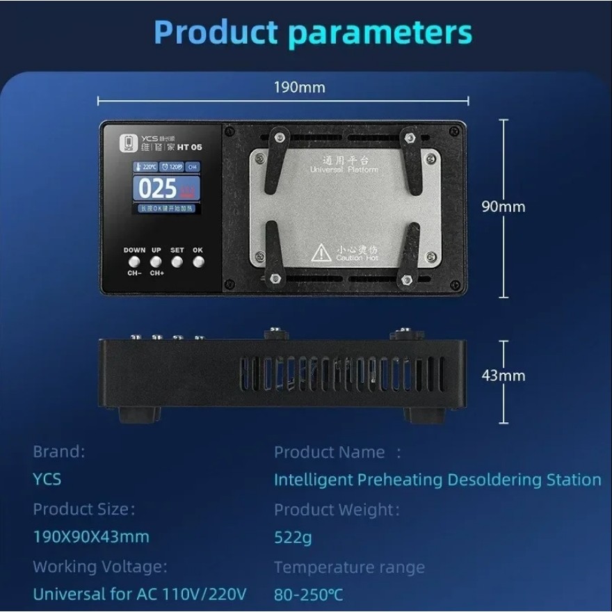 YCS HT05 เครื่องแยกบอดร์IC อัจฉริยะ Desoldering สถานีซ่อมสําหรับ iPhone ...