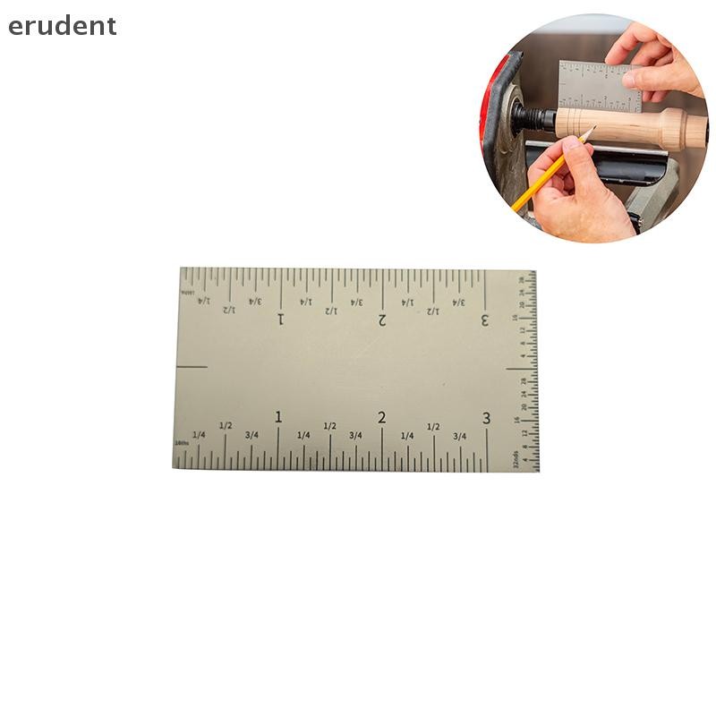 Erudent 3 Pocket Ruler - Square Edge Precision Ruler - ไม้บรรทัดงานไม้ ...