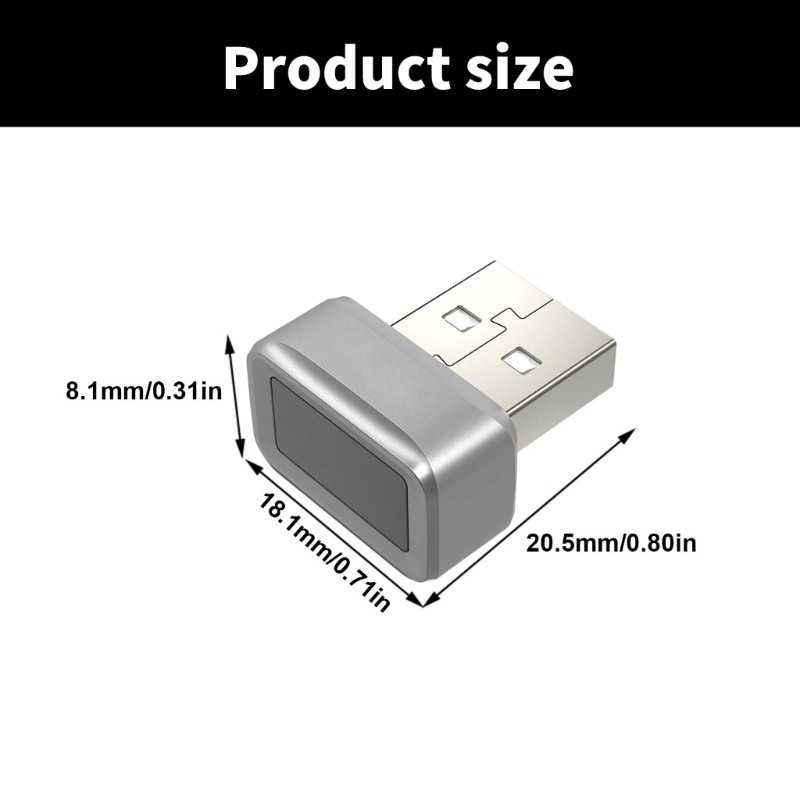 Fir Secure USB เครื่องอ่านลายนิ้วมือ 360 องศา 0 05 วินาที USB Key ...