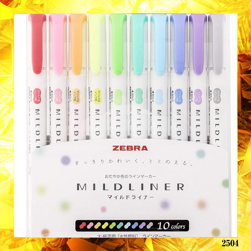 Zebra Mildliner Highlighter Set - 10 สี พร้อม Hard Case | Shopee Thailand