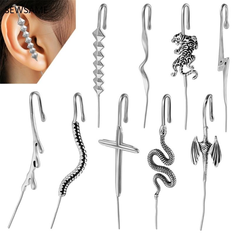 SEWSAME Professional Ear Studs with Cast Line Eye Catching ต่างหูที่มี ...