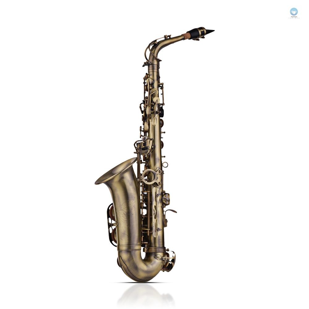 เกรดสูงโบราณ Finish Eb E-flat Alto แซ็กโซโฟน Sax Shell Key Carve รูปแบบ ...