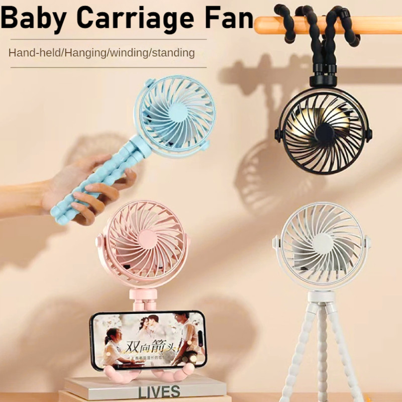 Mini Handheld Octopus พัดลมพับอเนกประสงค์ 5 in 1 พัดลมพกพา Silent Home ...