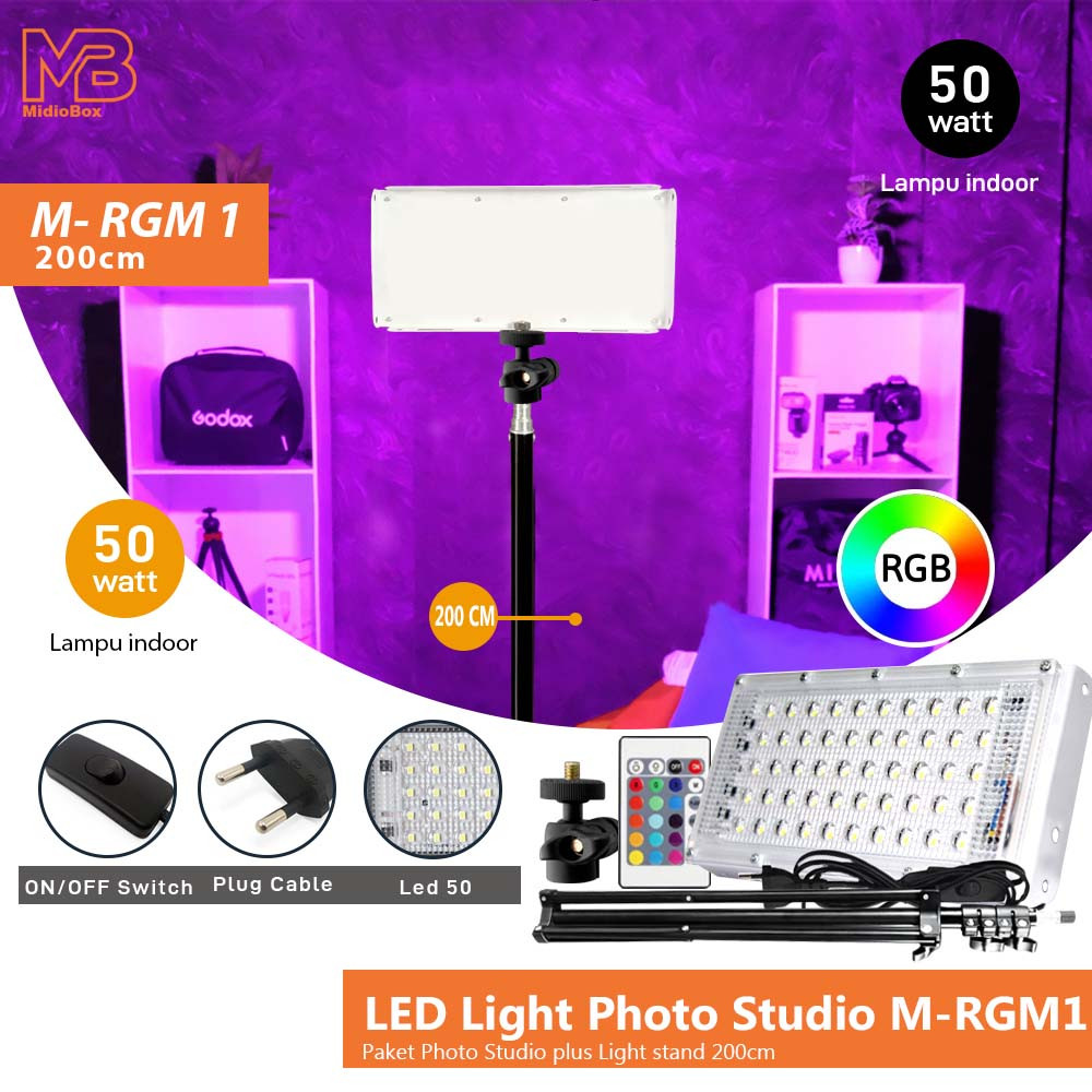 [ MaksQ ]Bio RGB LED Lighting Photo Studio M-RGM1 Plus Remote Lighting ...