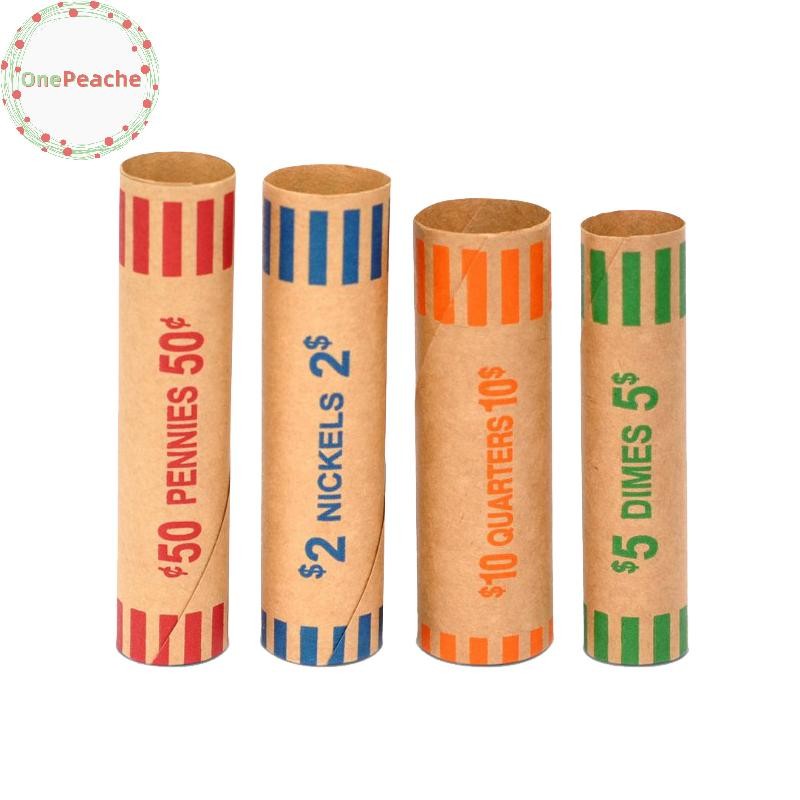 OnePeache 5/10ชุดคละสี-รหัสห่อเหรียญPreformed Coin Wrappersม้วนวัสดุ ...