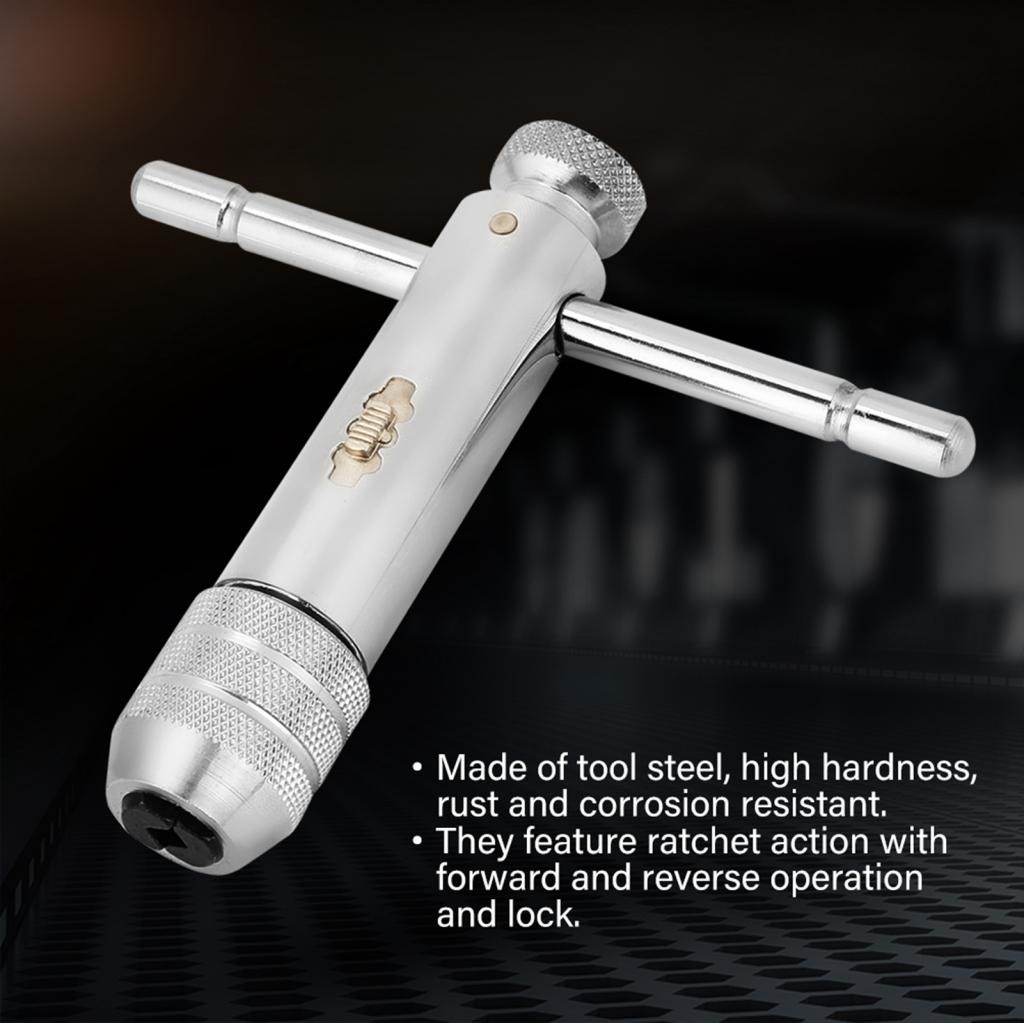 ปรับ T-Bar Handle Ratchet Tap ประแจเครื่องมือ M3-M8/M5-M12 สำหรับ & Die ...