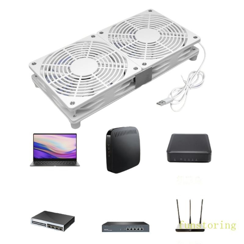 FUN Router พัดลมระบายความร้อน PC Coolers กล่องทีวีเงียบ USB Power 120 ...