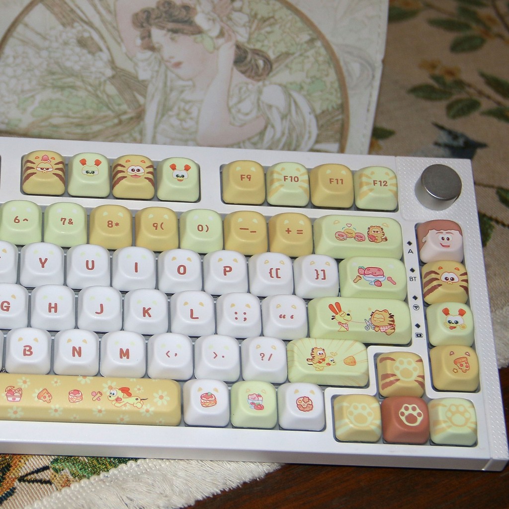 Garfield Keycap 135 คีย์ Cherry/MOA Profile PBT ห้าด้าน Dye Sublimation ...