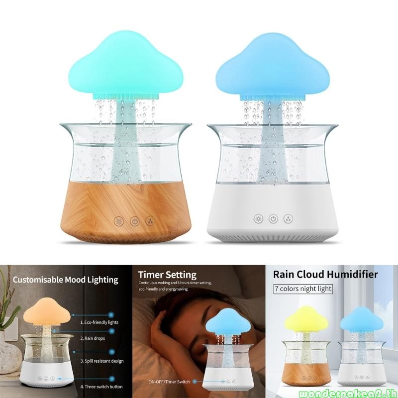 Wonderpakea2 Portable RainCloud Zen- Diffuser Raining Cloud Night Light ...