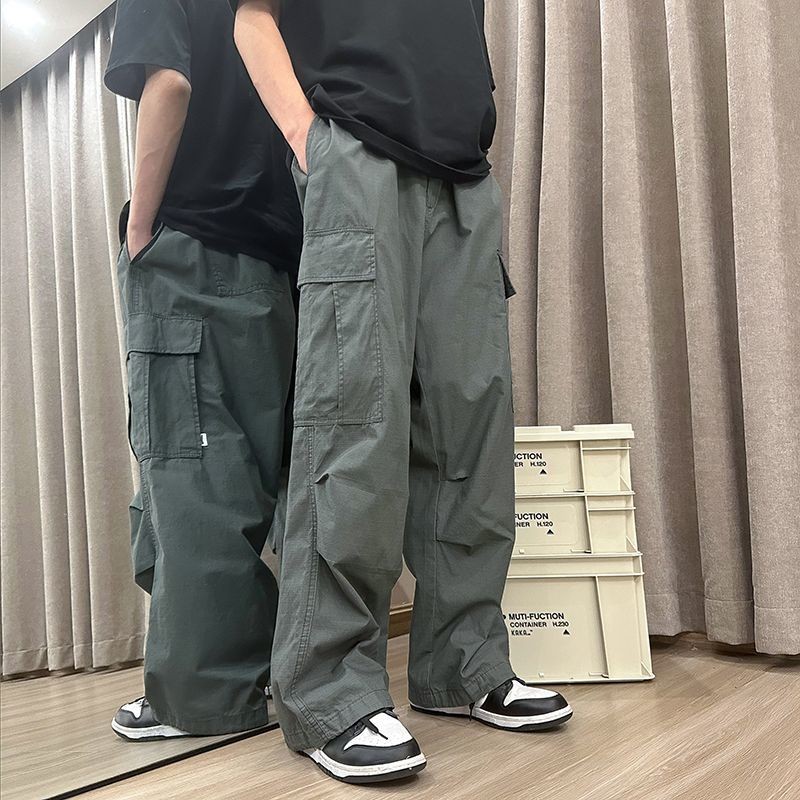 American Retro Overalls Mens Street Wear High Street Ruffian หล่อชาร์จ ...