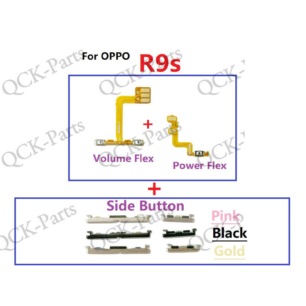 สําหรับ OPPO R9s Power ON OFF Mute Switch Control ปุ่มปรับระดับเสียง ...